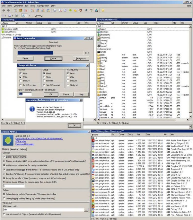 Установка android adb плагина в total commander